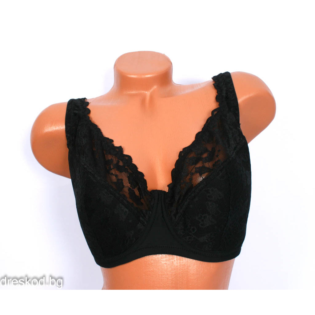 Сутиен с дантела мека чашка /чашка F/