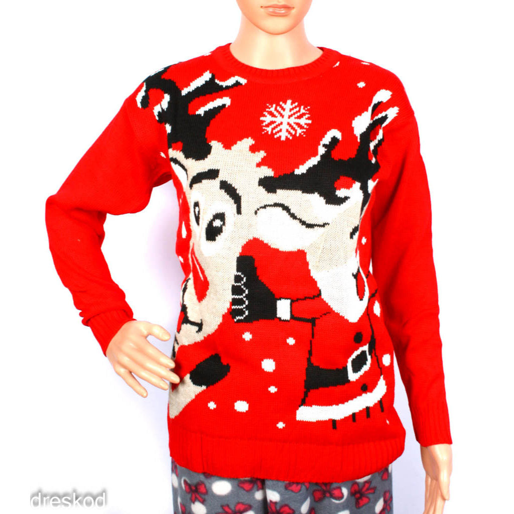 Пуловер с коледни мотиви