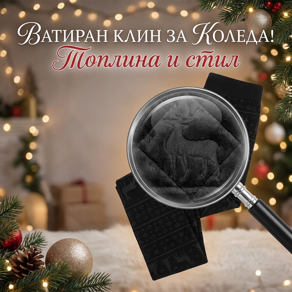 Ватиран клин с коледни мотиви
