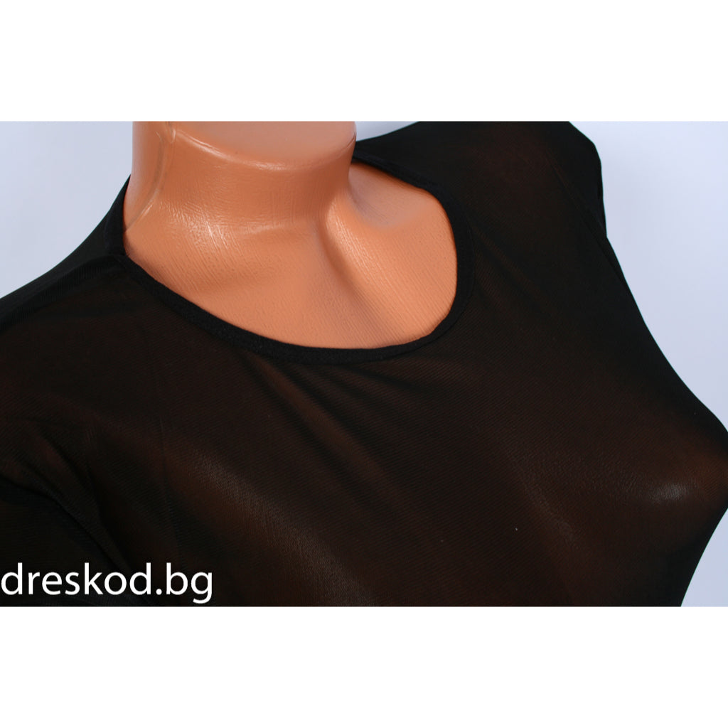 Тюлено боди с дълъг ръкав