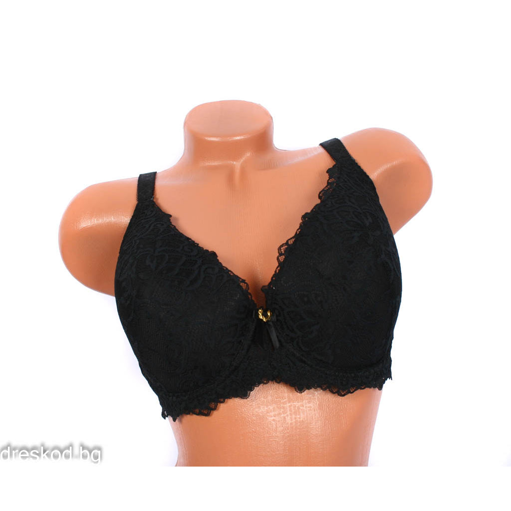 Сутиен с дантела и подплънки /чашка E/