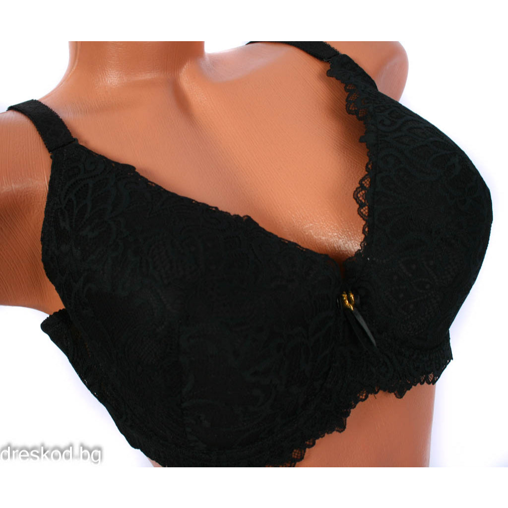 Сутиен с дантела и подплънки /чашка E/