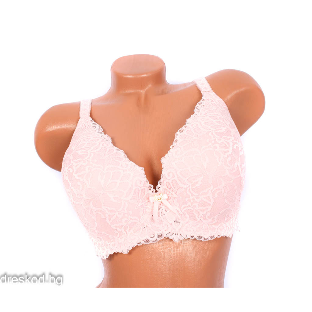 Сутиен с дантела и подплънки /чашка E/