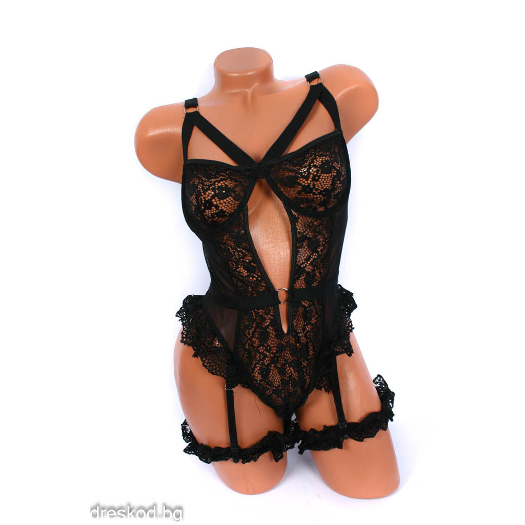 Разкриващ еротичен комплект с жартиери