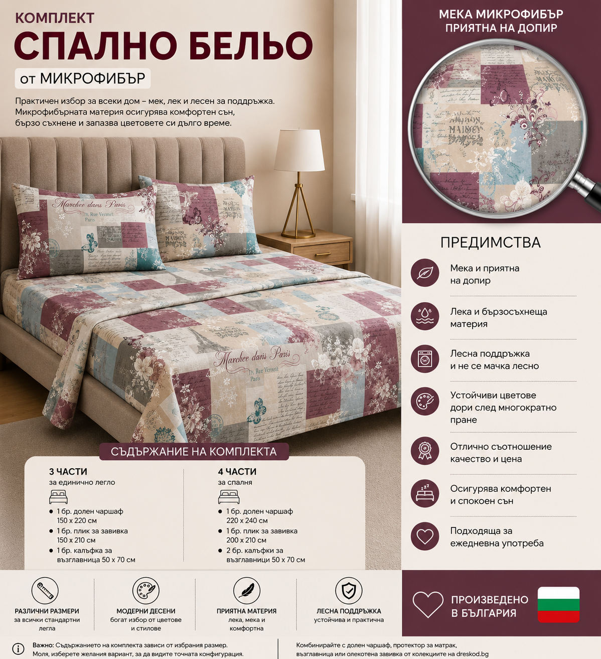 Постелъчен комплект Микрофибър
